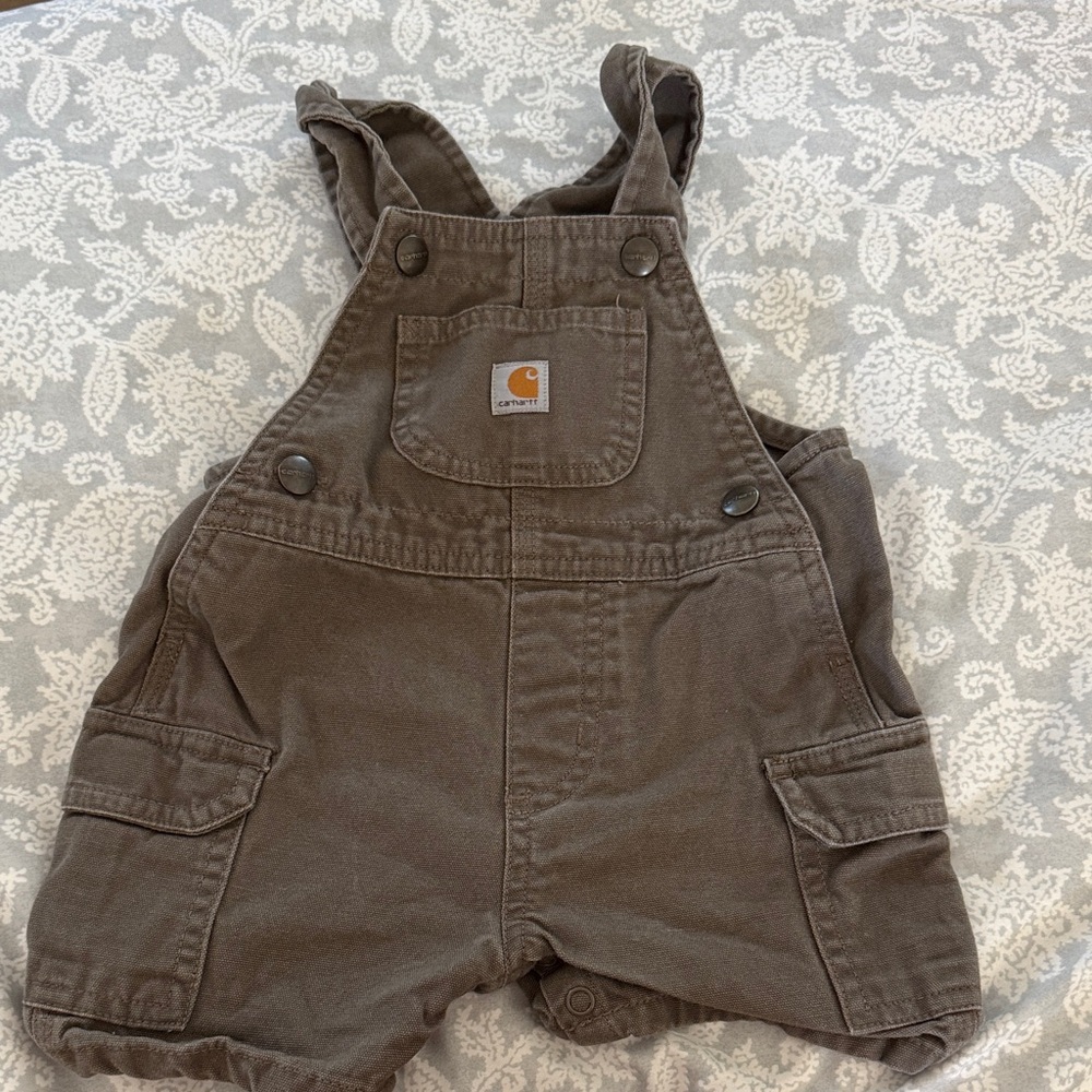 Carhartt Kids Overalls in Brown